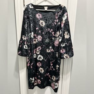 Chico’s velvet floral dress
